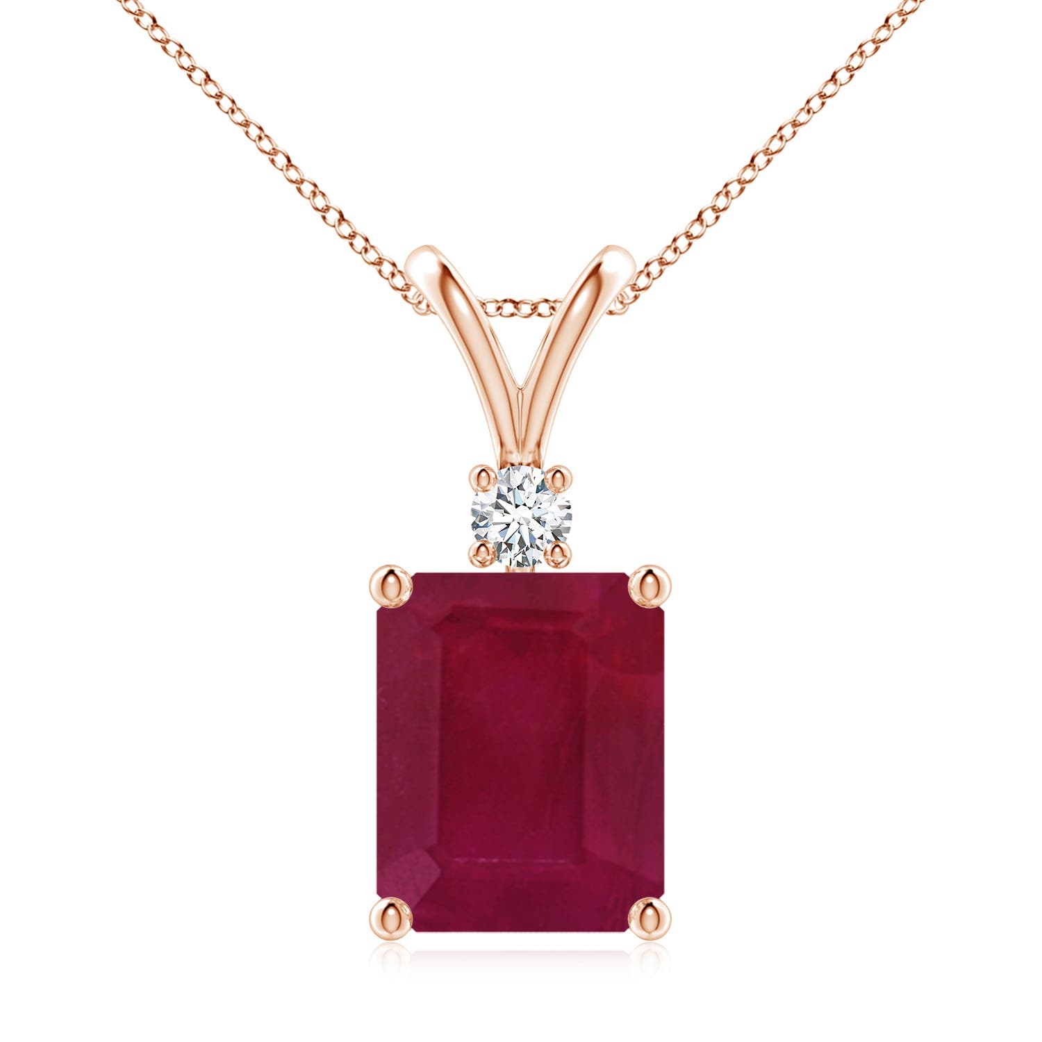 A - Ruby / 4.11 CT / 14 KT Rose Gold