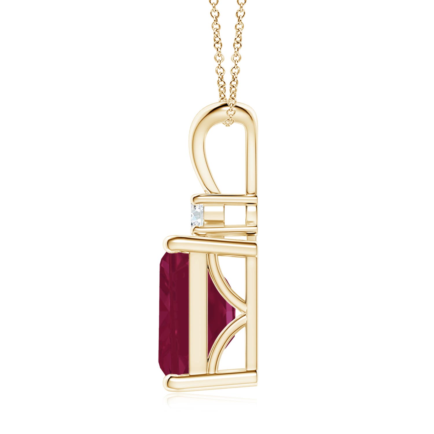 A - Ruby / 4.11 CT / 14 KT Yellow Gold