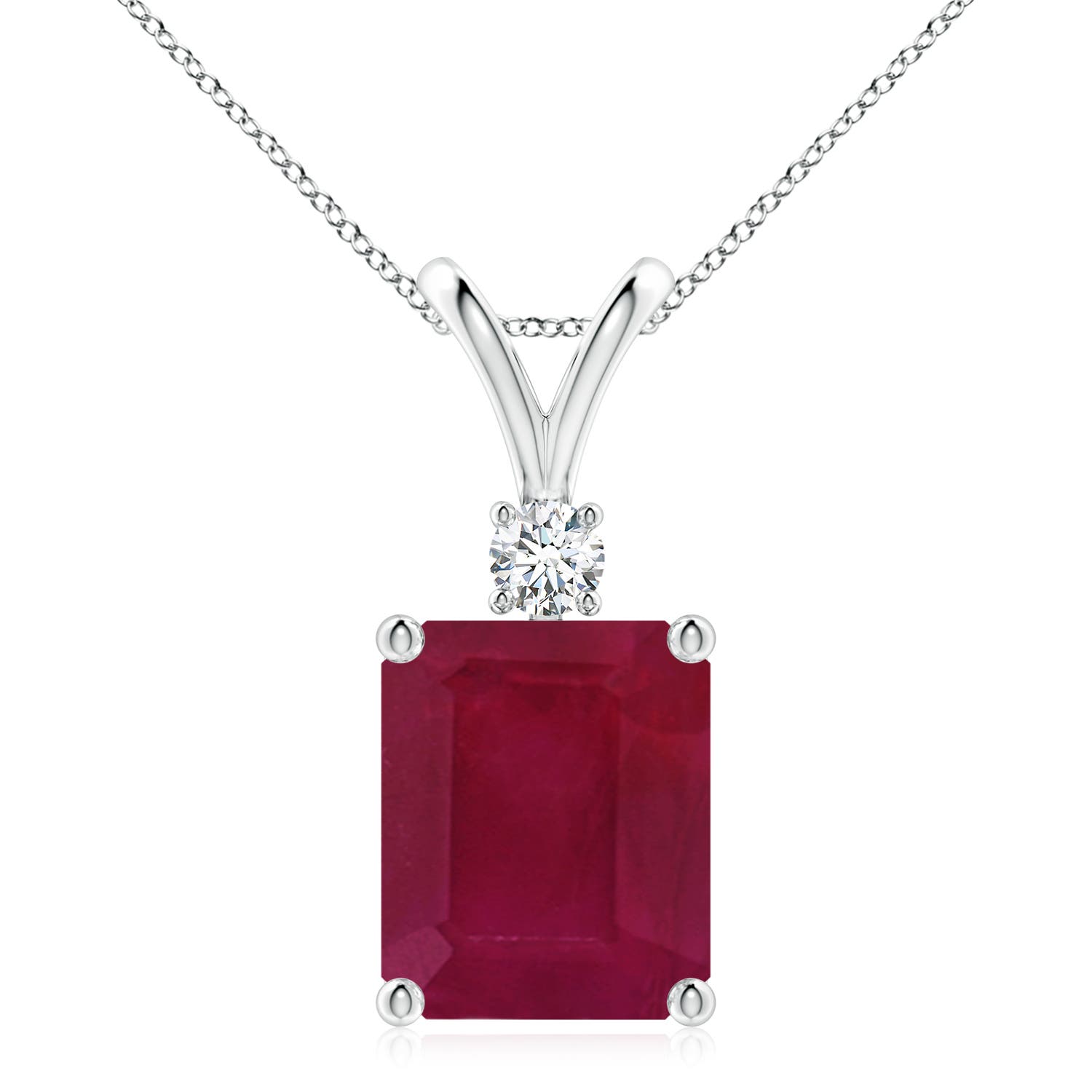 A - Ruby / 6.41 CT / 14 KT White Gold