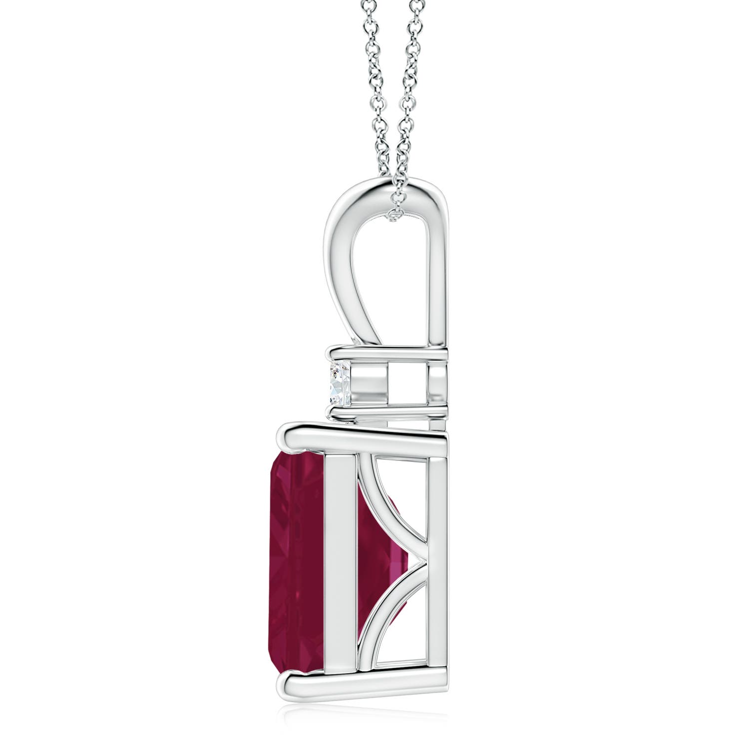 A - Ruby / 6.41 CT / 14 KT White Gold