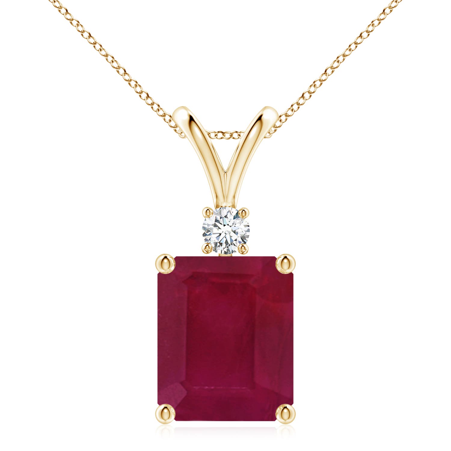 A - Ruby / 6.41 CT / 14 KT Yellow Gold