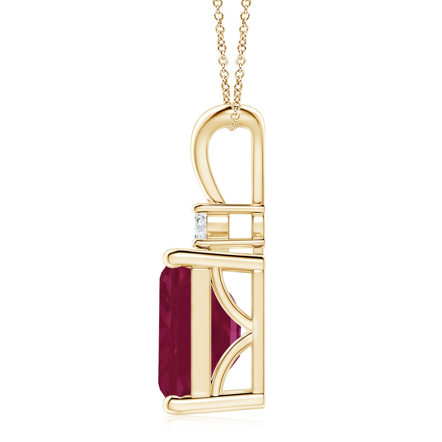 A - Ruby / 6.41 CT / 14 KT Yellow Gold