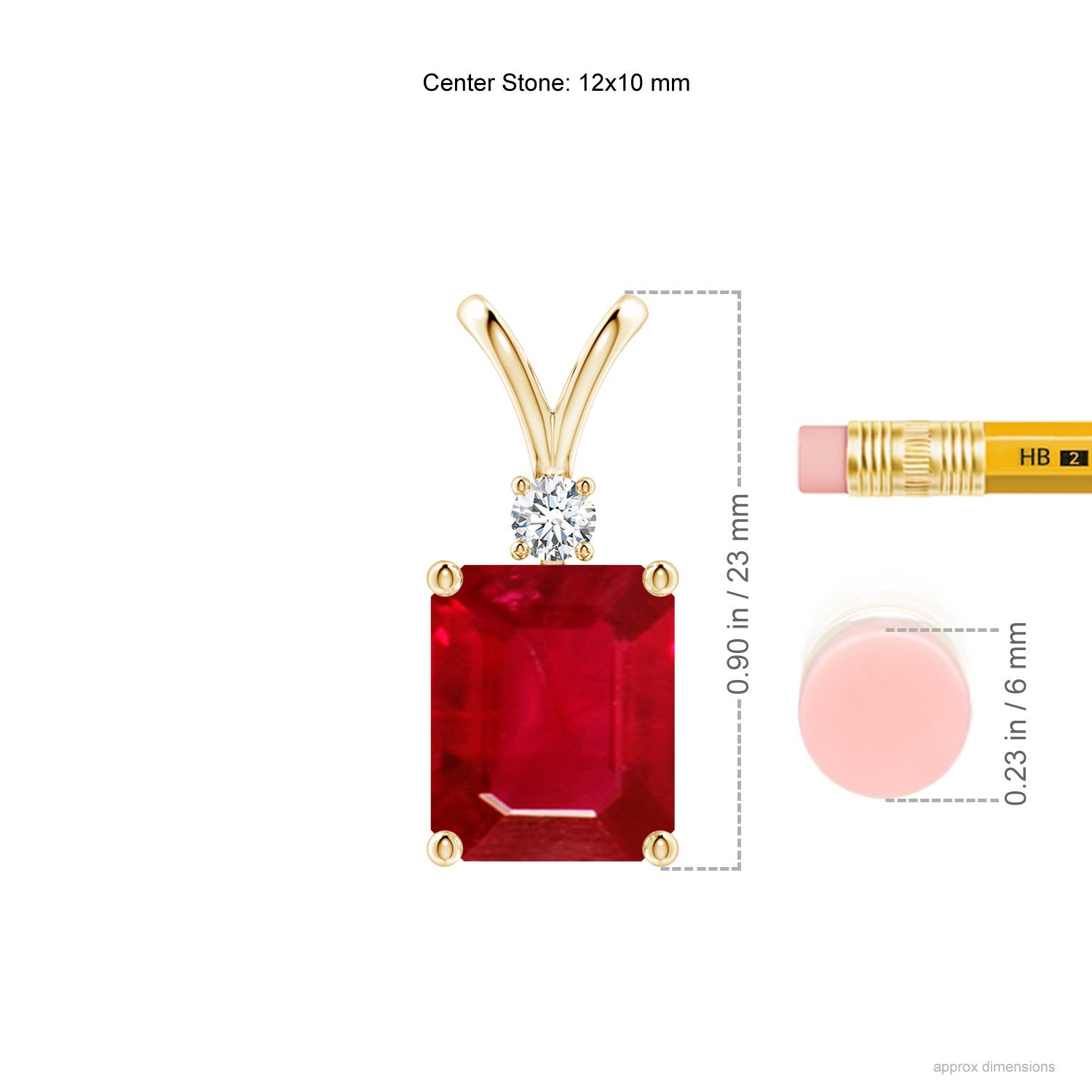 AAA - Ruby / 6.41 CT / 14 KT Yellow Gold