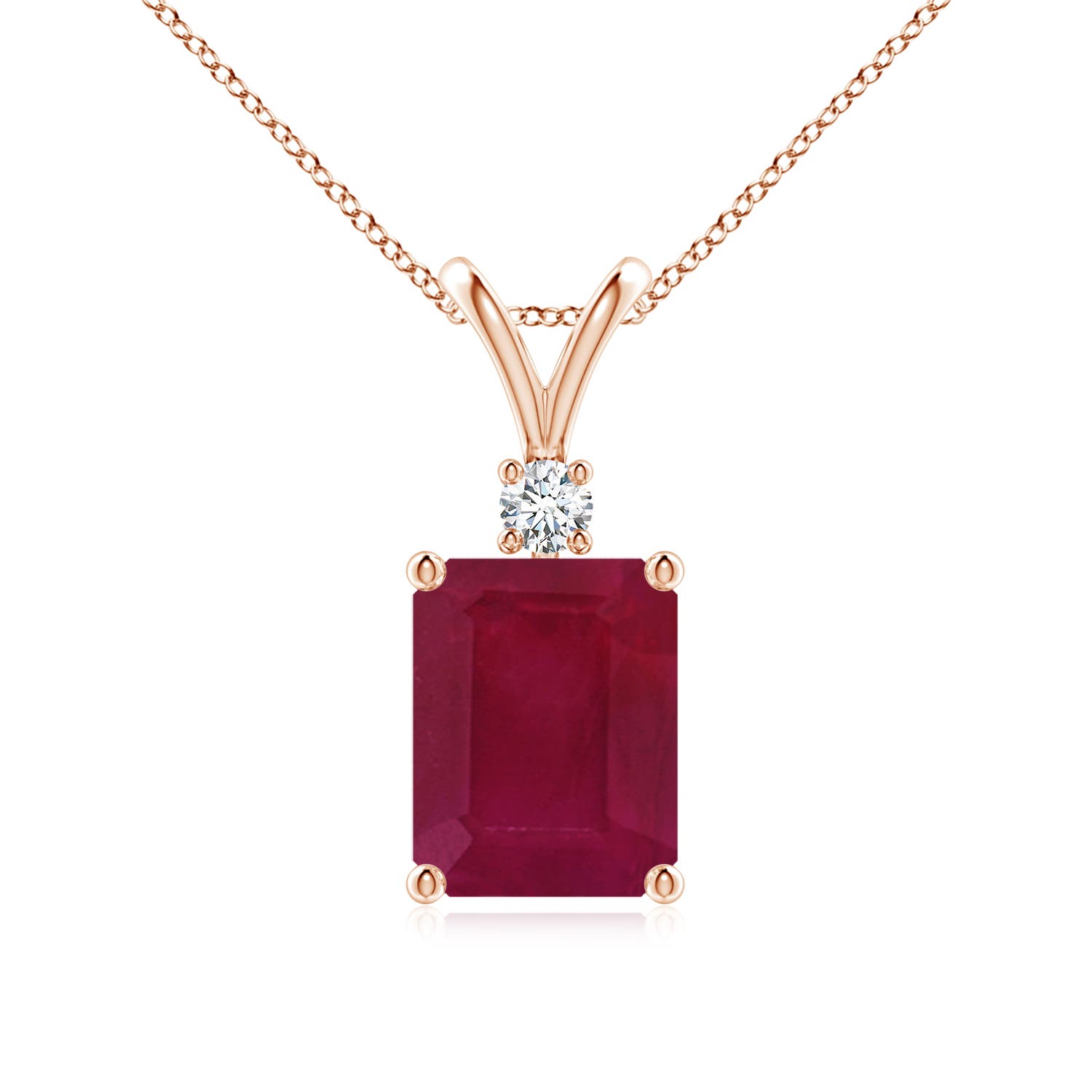 A - Ruby / 3.07 CT / 14 KT Rose Gold
