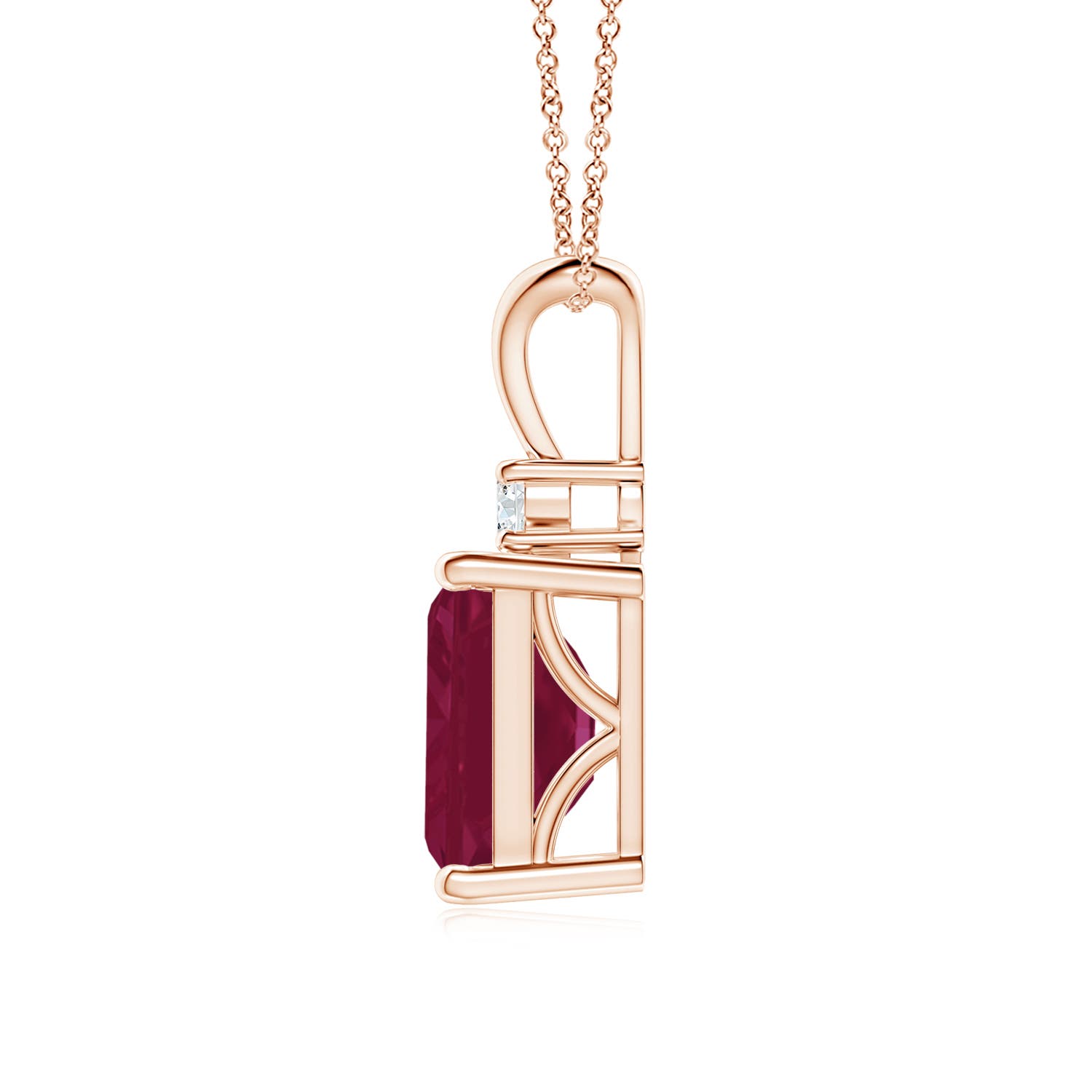 A - Ruby / 3.07 CT / 14 KT Rose Gold