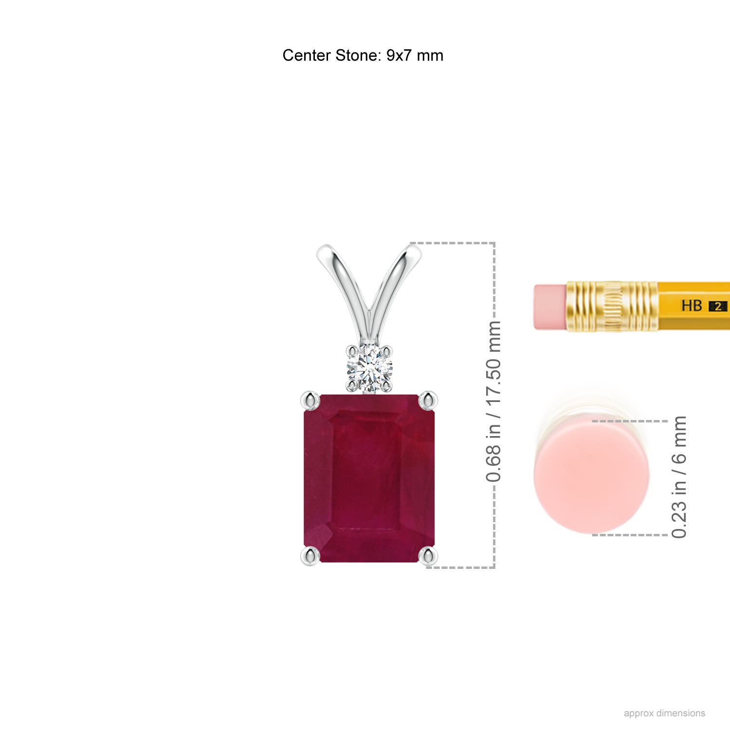 A - Ruby / 3.07 CT / 14 KT White Gold