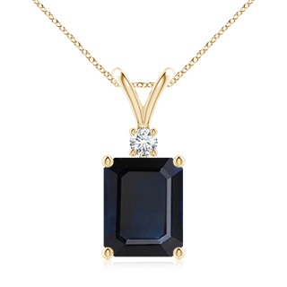 Emerald Cut A Blue Sapphire