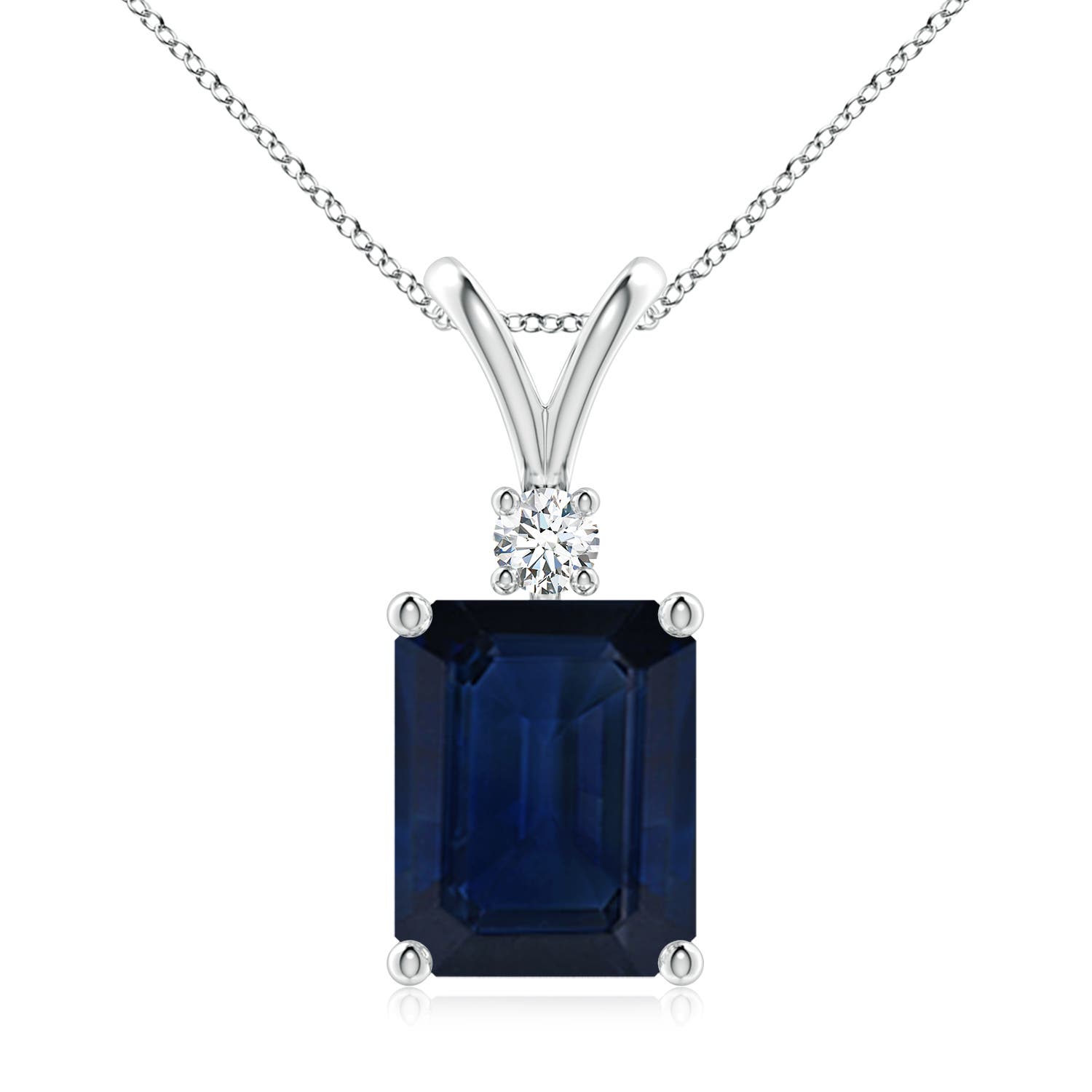 AA - Blue Sapphire / 3.51 CT / 14 KT White Gold