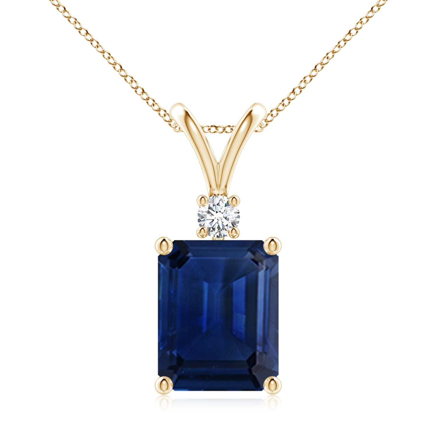 AAA - Blue Sapphire / 3.51 CT / 14 KT Yellow Gold