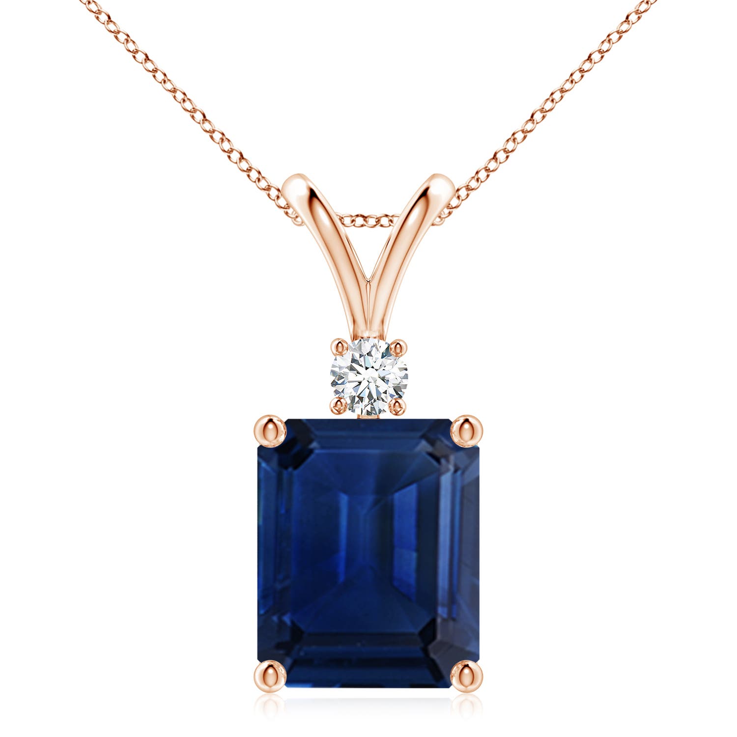 AAA - Blue Sapphire / 5.66 CT / 14 KT Rose Gold