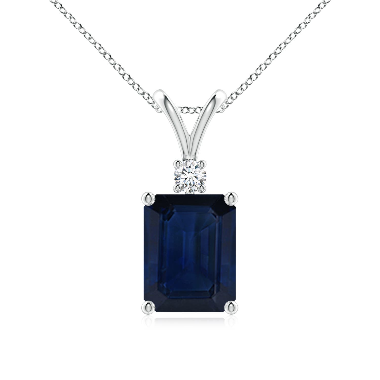 AA - Blue Sapphire / 2.52 CT / 14 KT White Gold