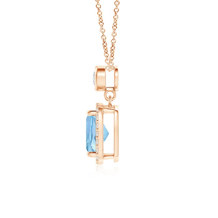 AAAA - Aquamarine / 1.12 CT / 14 KT Rose Gold