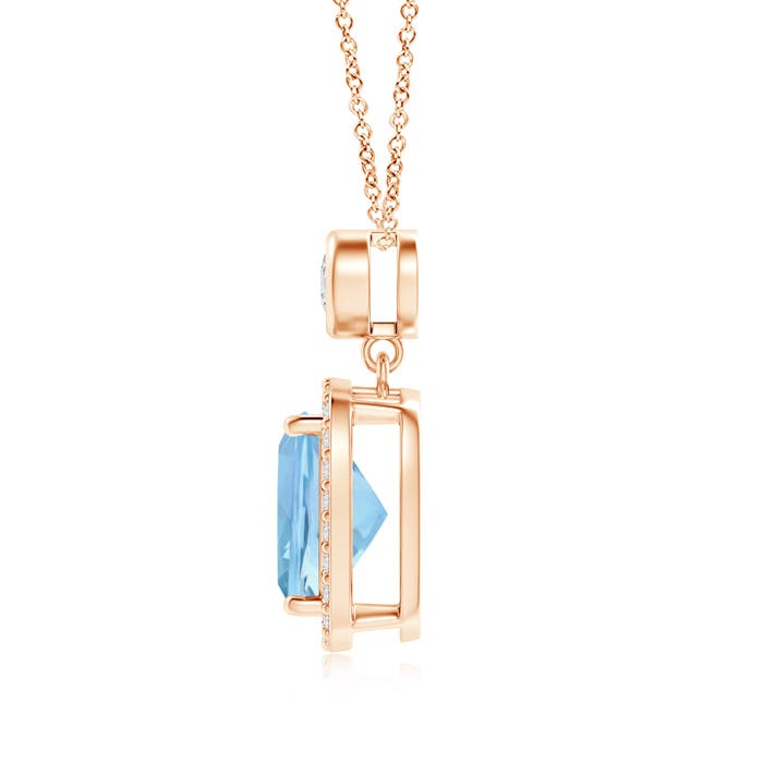 AAAA - Aquamarine / 2.22 CT / 14 KT Rose Gold