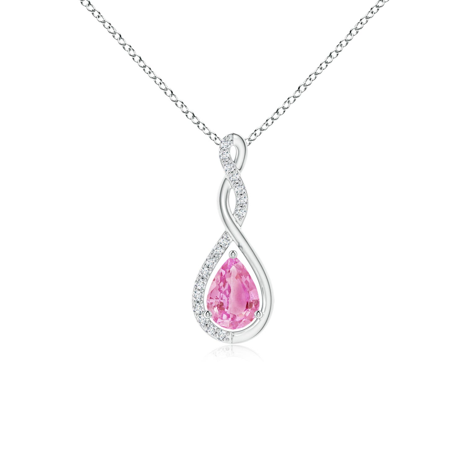 A - Pink Sapphire / 0.84 CT / 14 KT White Gold