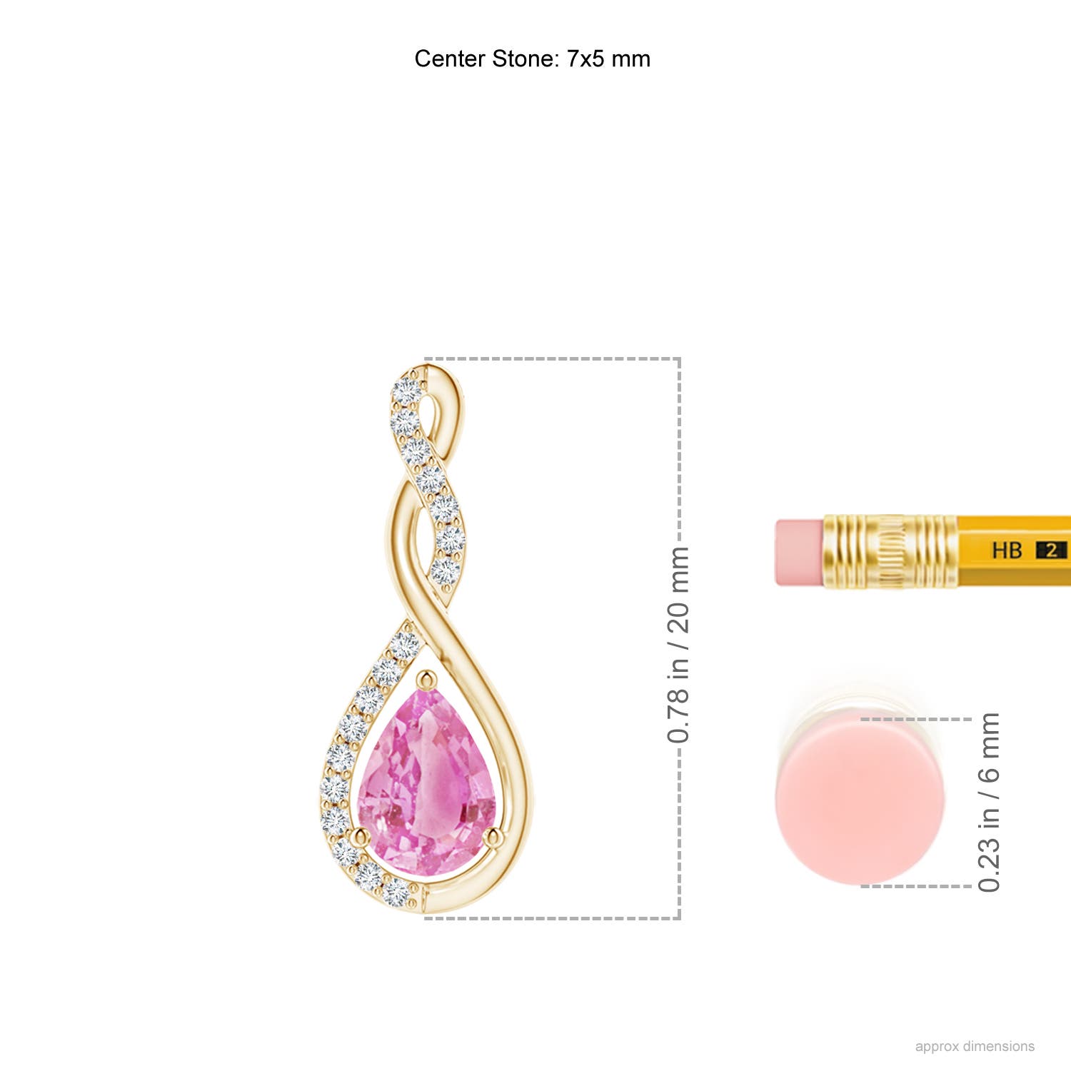 A - Pink Sapphire / 0.84 CT / 14 KT Yellow Gold