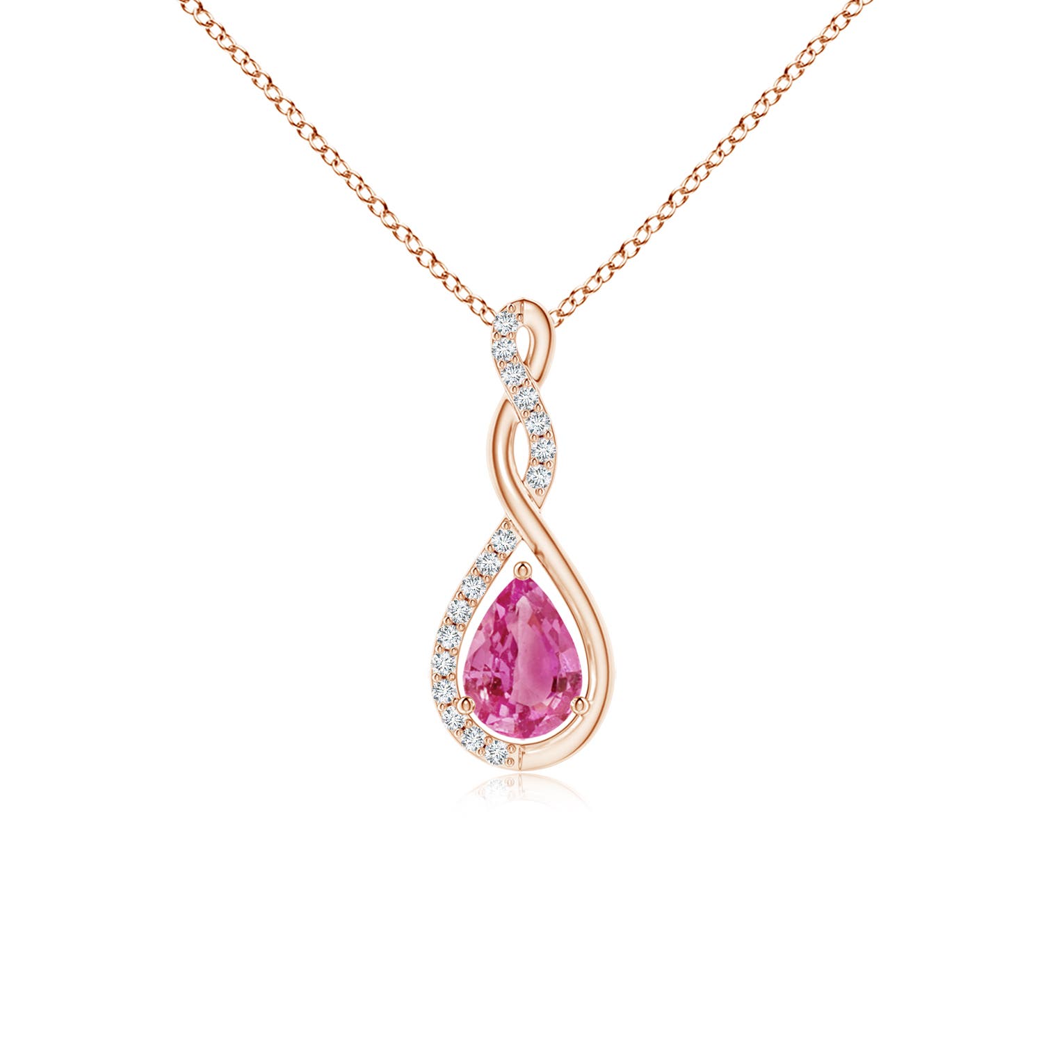 AAA - Pink Sapphire / 0.84 CT / 14 KT Rose Gold