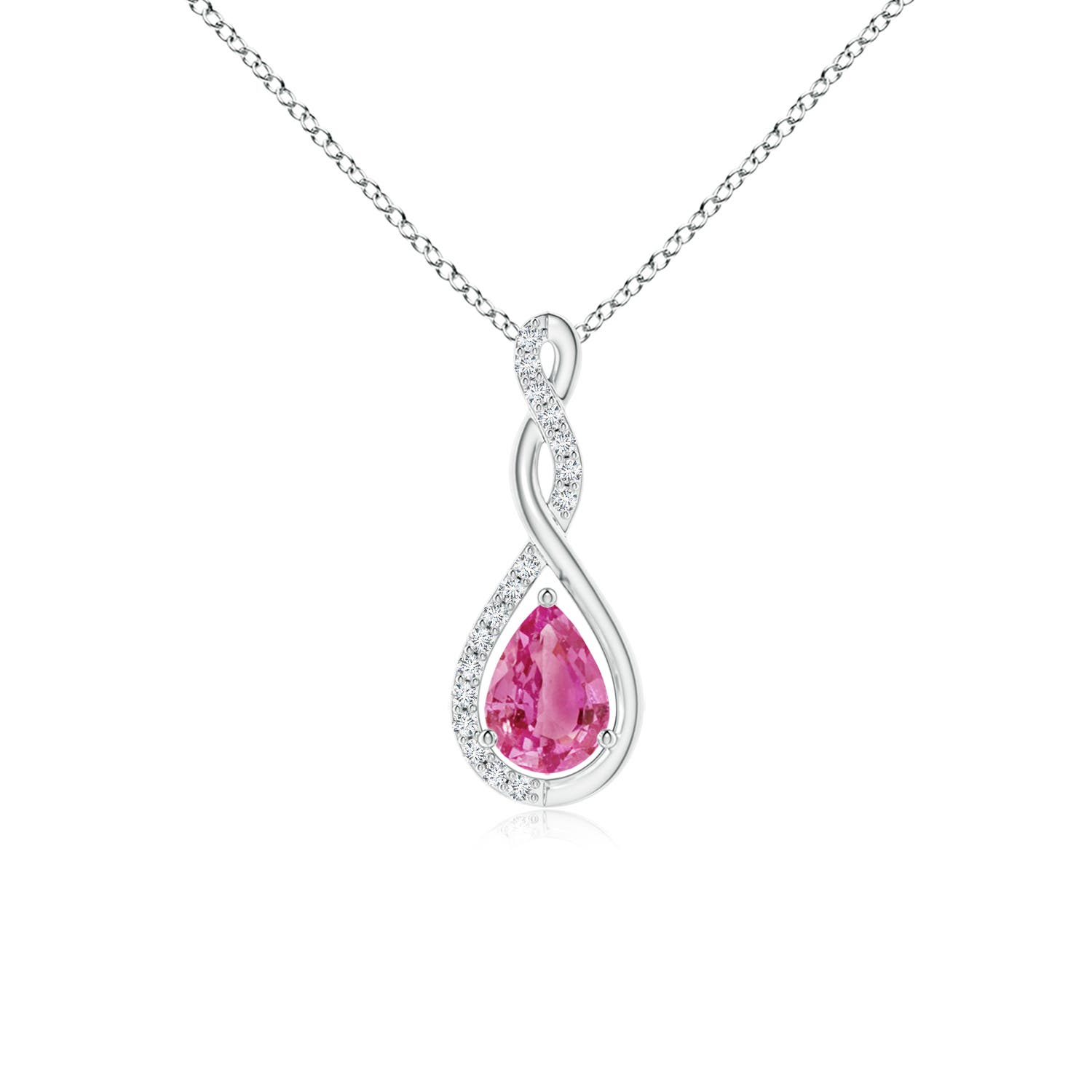 AAA - Pink Sapphire / 0.84 CT / 14 KT White Gold