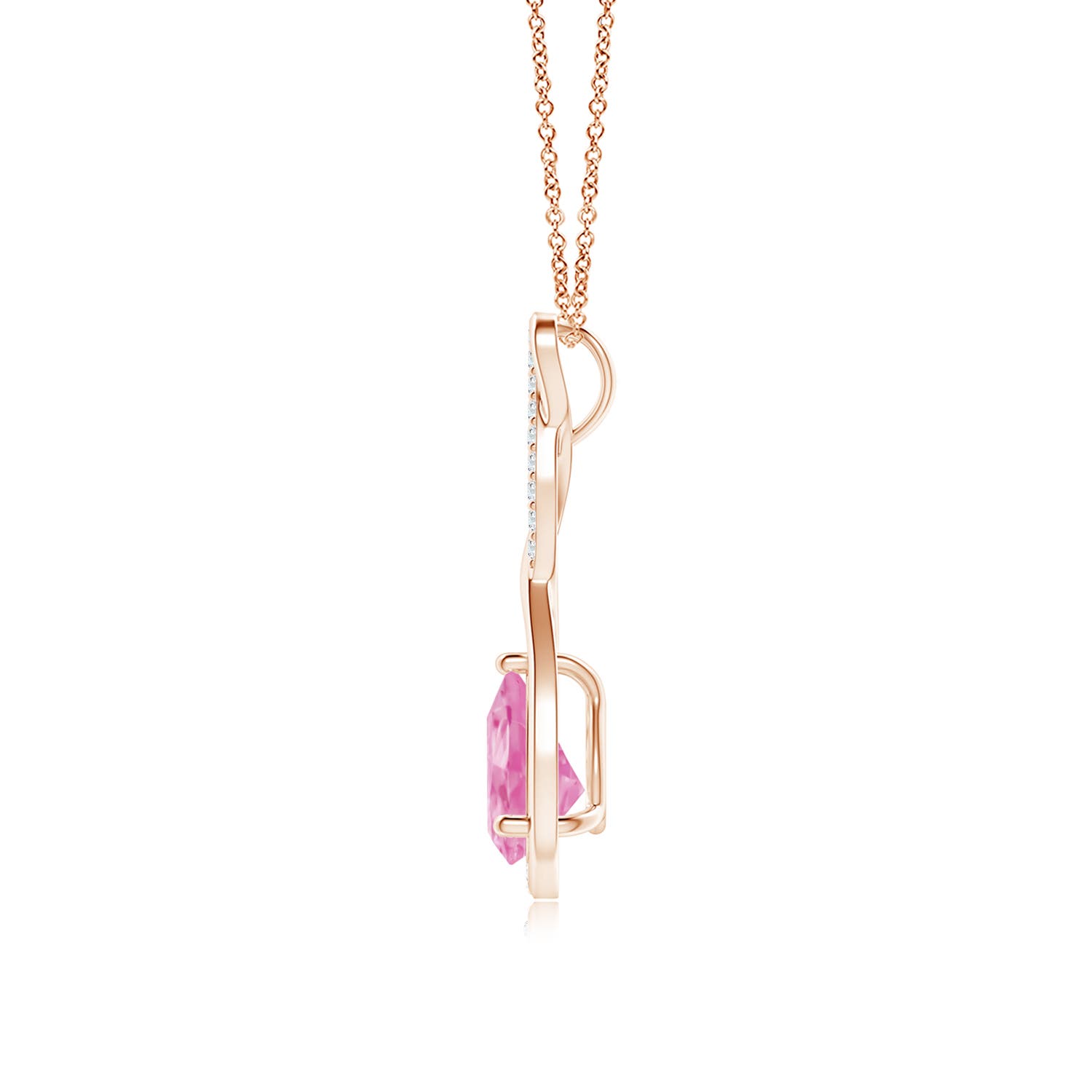 A - Pink Sapphire / 1.36 CT / 14 KT Rose Gold