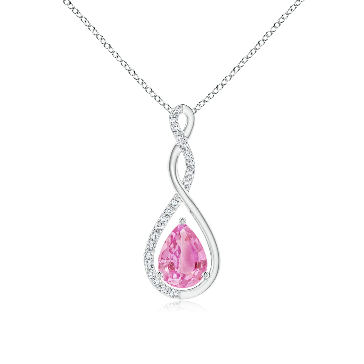 A - Pink Sapphire / 1.36 CT / 14 KT White Gold