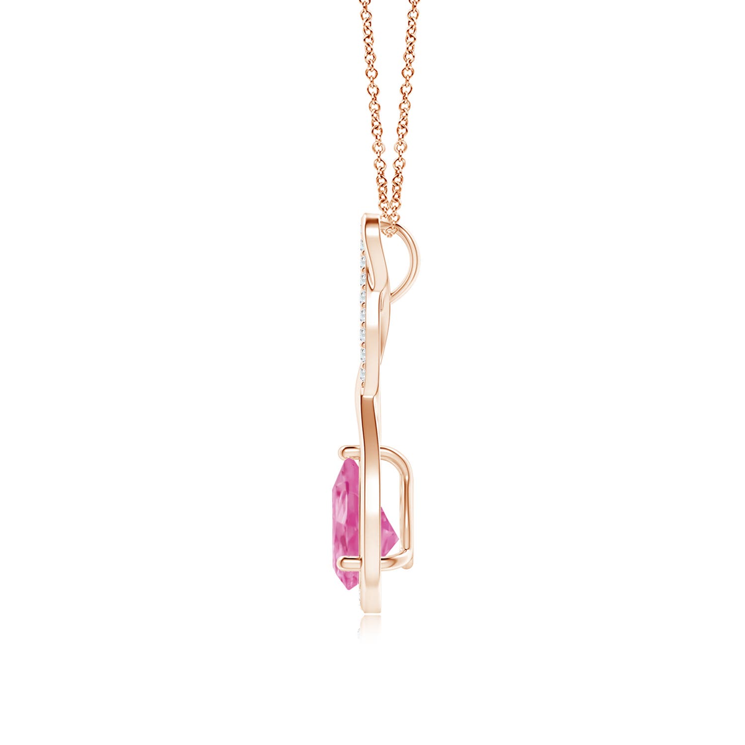 AA - Pink Sapphire / 1.36 CT / 14 KT Rose Gold