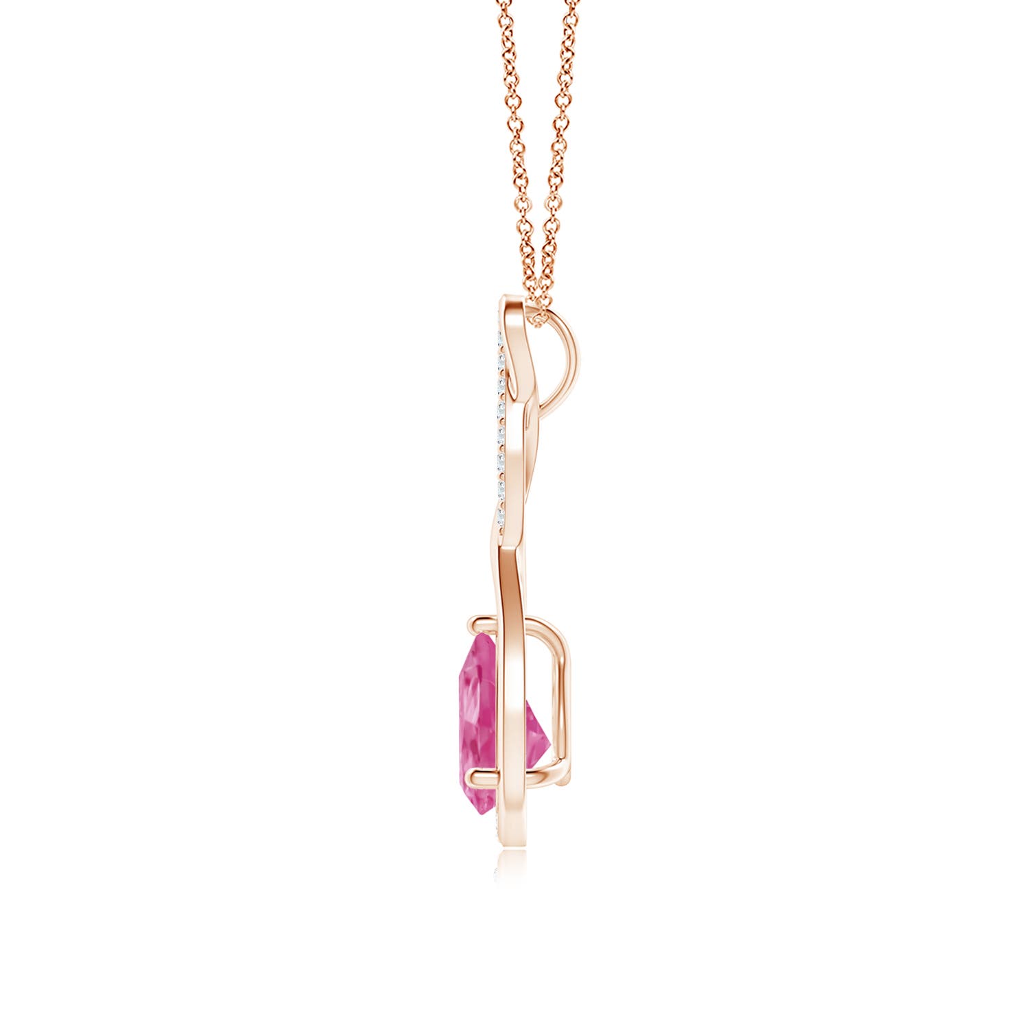 AAA - Pink Sapphire / 1.36 CT / 14 KT Rose Gold