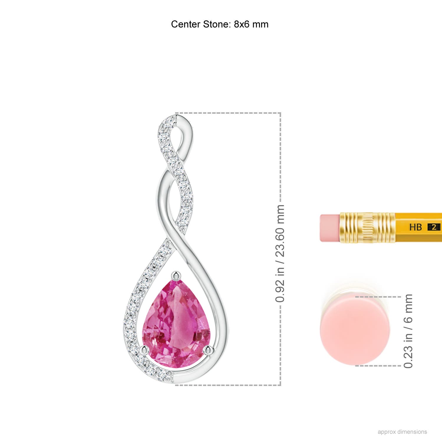 AAA - Pink Sapphire / 1.36 CT / 14 KT White Gold