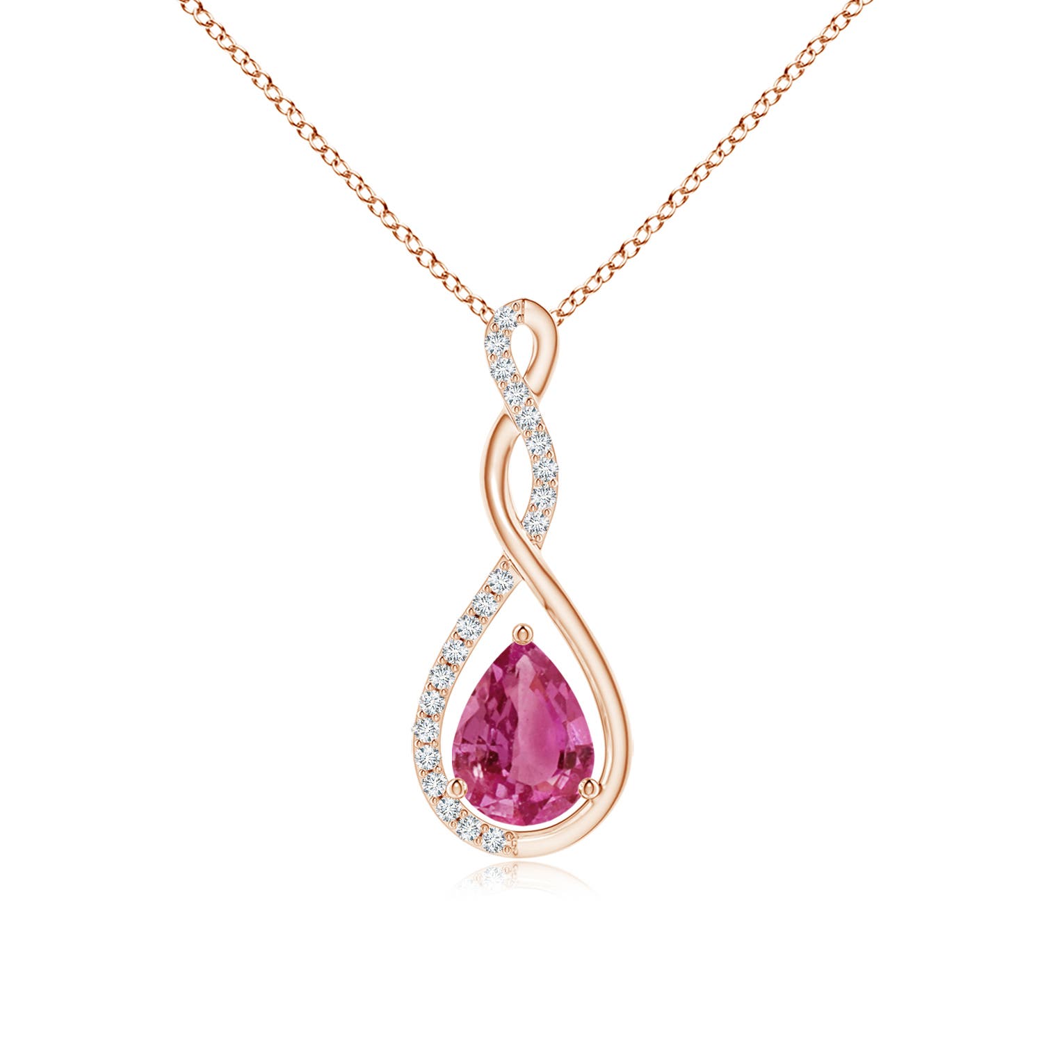 AAAA - Pink Sapphire / 1.36 CT / 14 KT Rose Gold