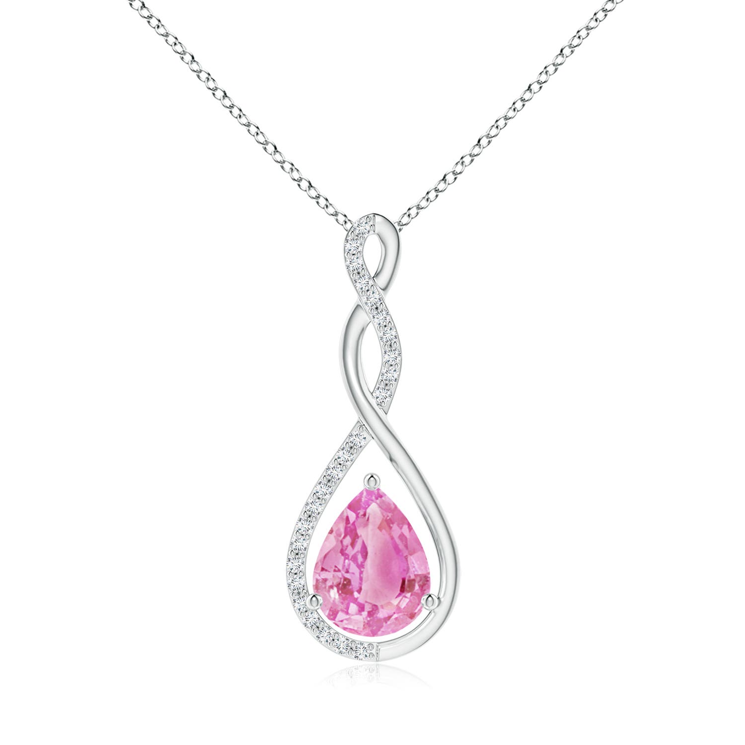 A - Pink Sapphire / 2.02 CT / 14 KT White Gold