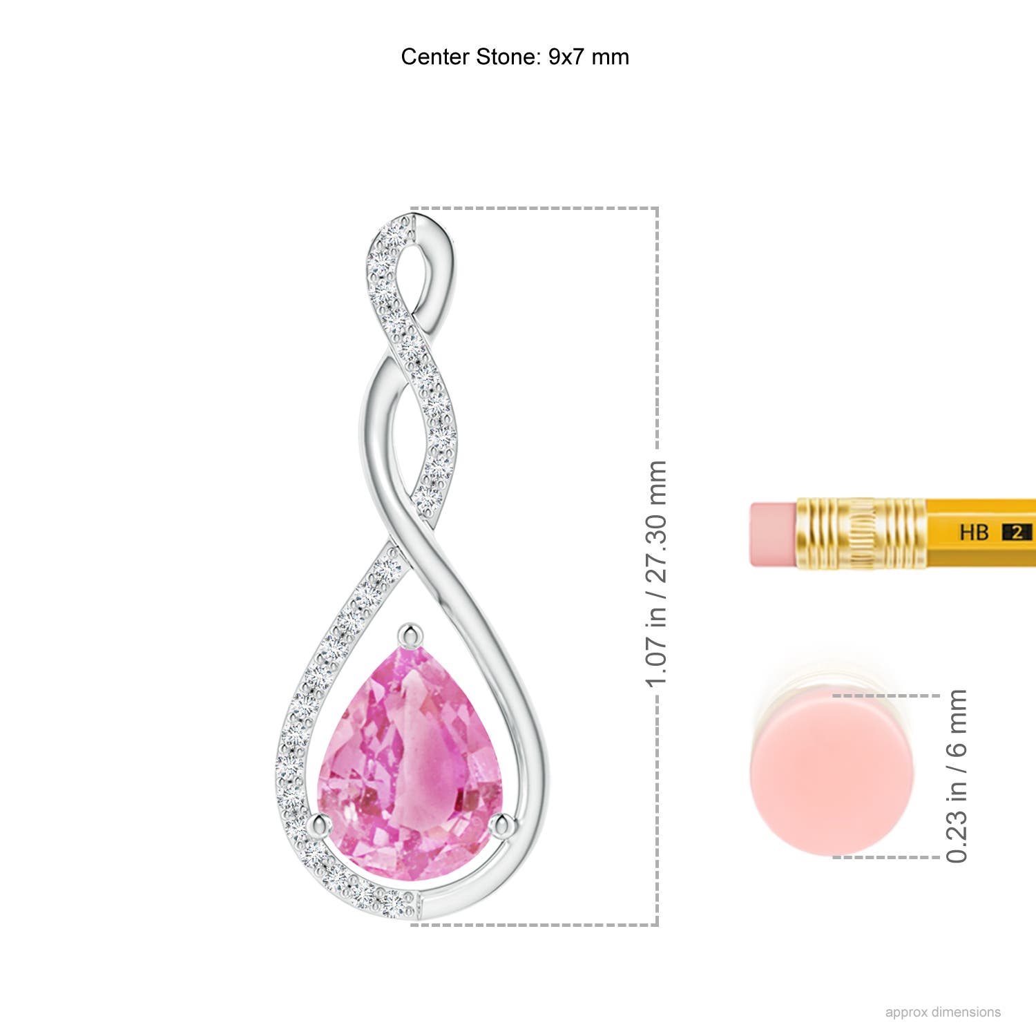 A - Pink Sapphire / 2.02 CT / 14 KT White Gold