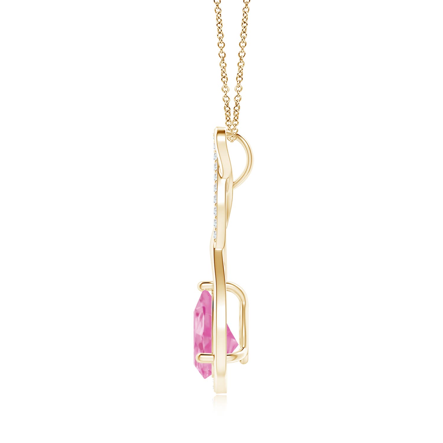 A - Pink Sapphire / 2.02 CT / 14 KT Yellow Gold