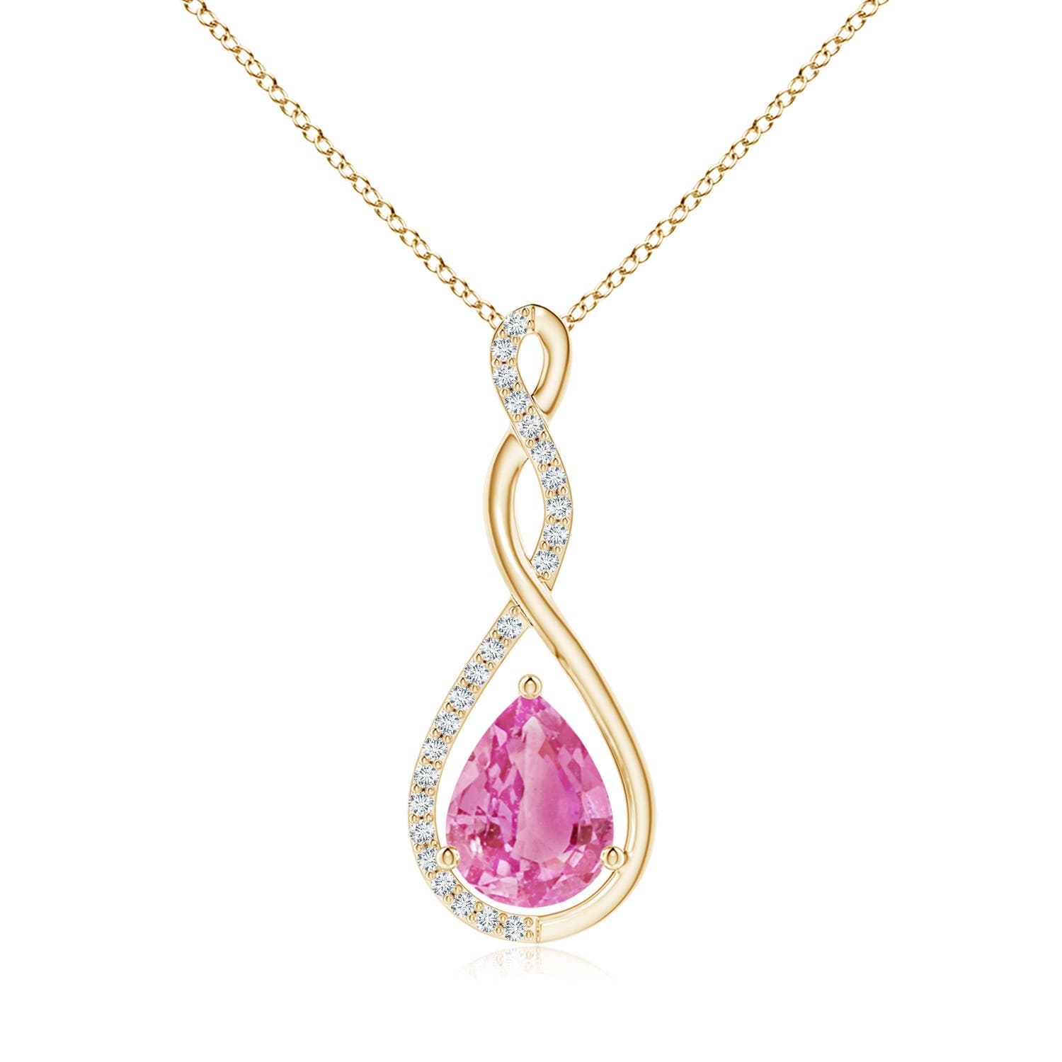 AA - Pink Sapphire / 2.02 CT / 14 KT Yellow Gold