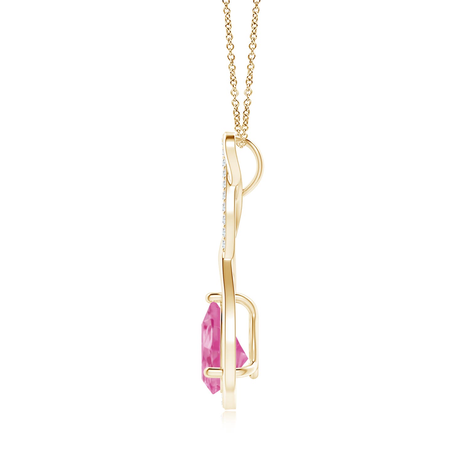 AA - Pink Sapphire / 2.02 CT / 14 KT Yellow Gold