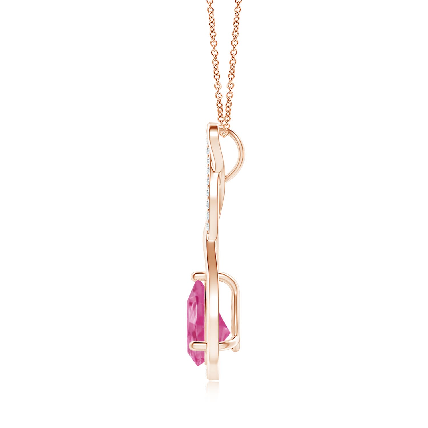 AAA - Pink Sapphire / 2.02 CT / 14 KT Rose Gold