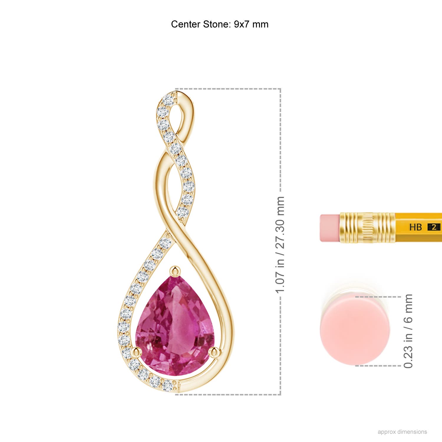 AAAA - Pink Sapphire / 2.02 CT / 14 KT Yellow Gold