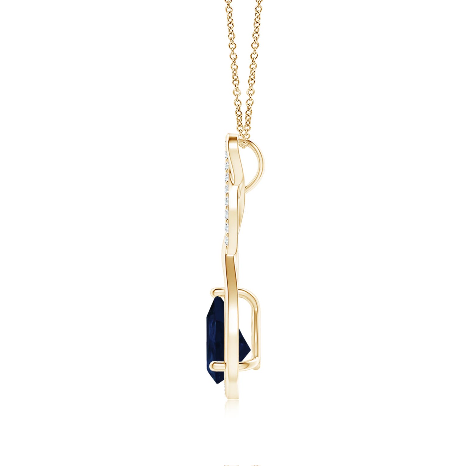 A - Blue Sapphire / 1.26 CT / 14 KT Yellow Gold