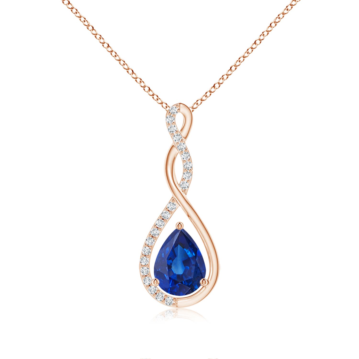 AAA - Blue Sapphire / 1.26 CT / 14 KT Rose Gold