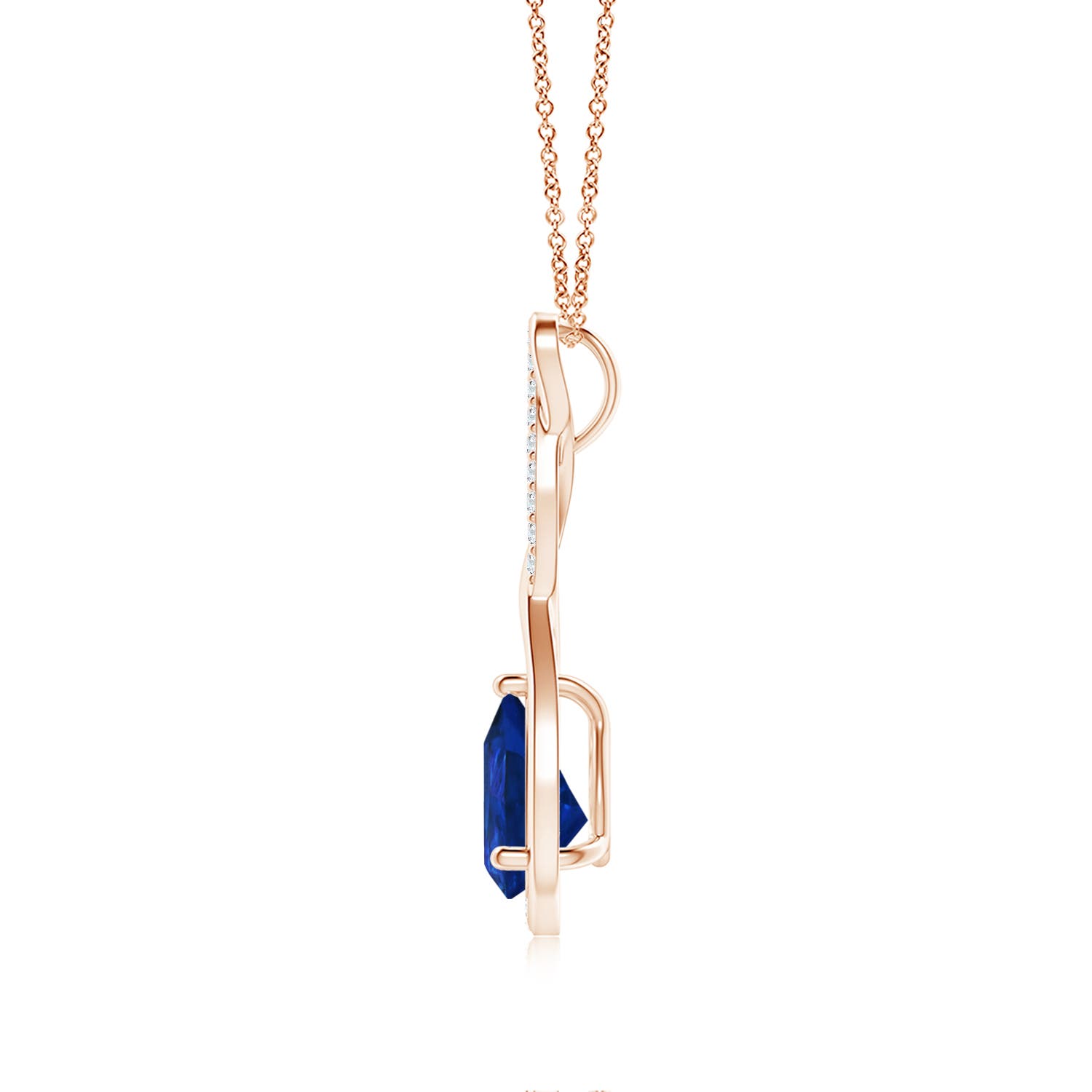 AAA - Blue Sapphire / 1.26 CT / 14 KT Rose Gold