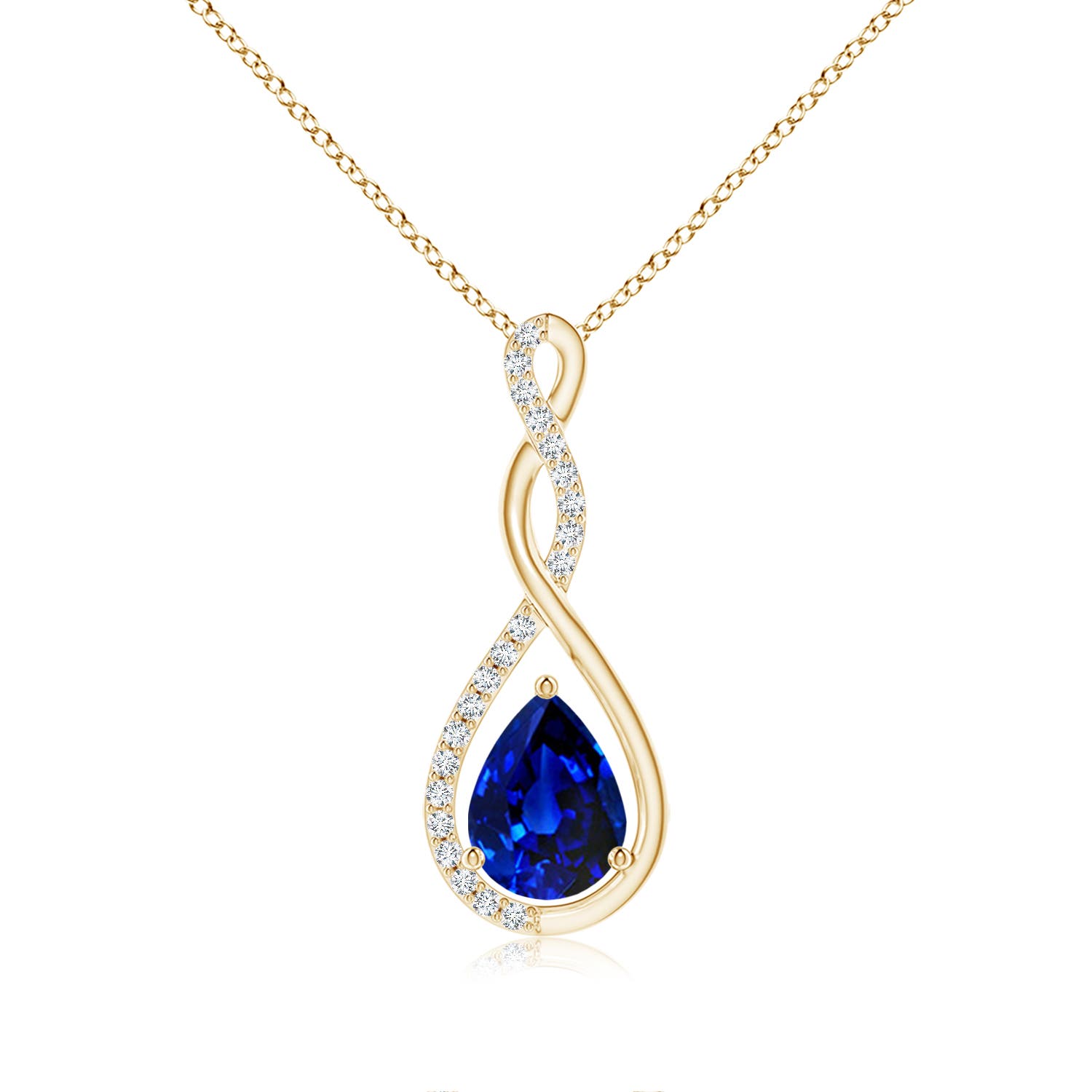 AAAA - Blue Sapphire / 1.26 CT / 14 KT Yellow Gold