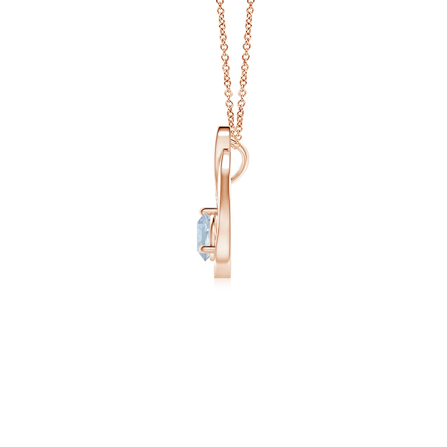 A - Aquamarine / 0.27 CT / 14 KT Rose Gold