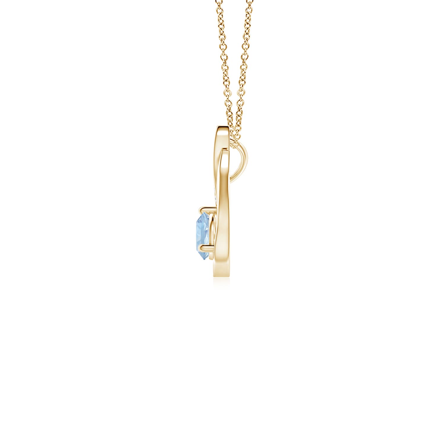 AA - Aquamarine / 0.27 CT / 14 KT Yellow Gold