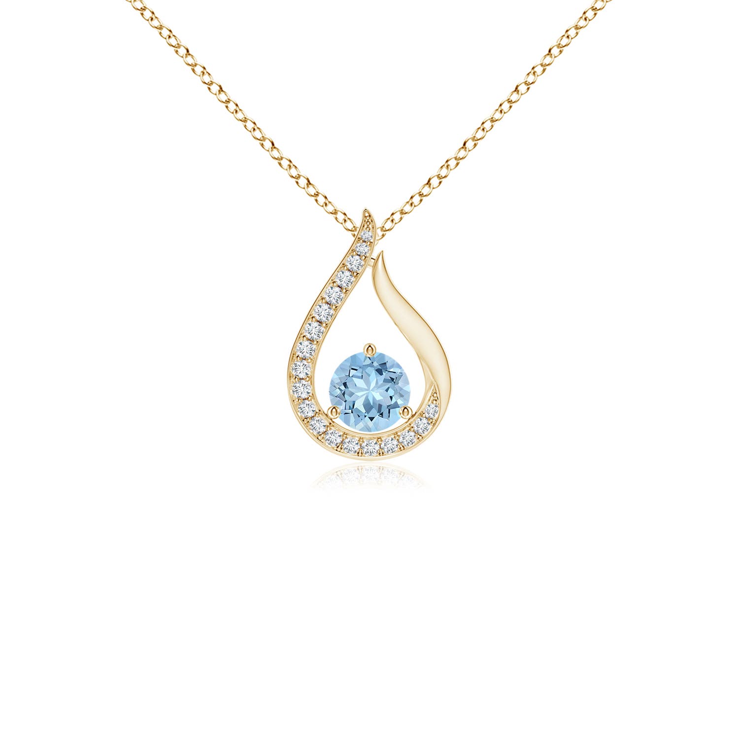 AAA - Aquamarine / 0.27 CT / 14 KT Yellow Gold