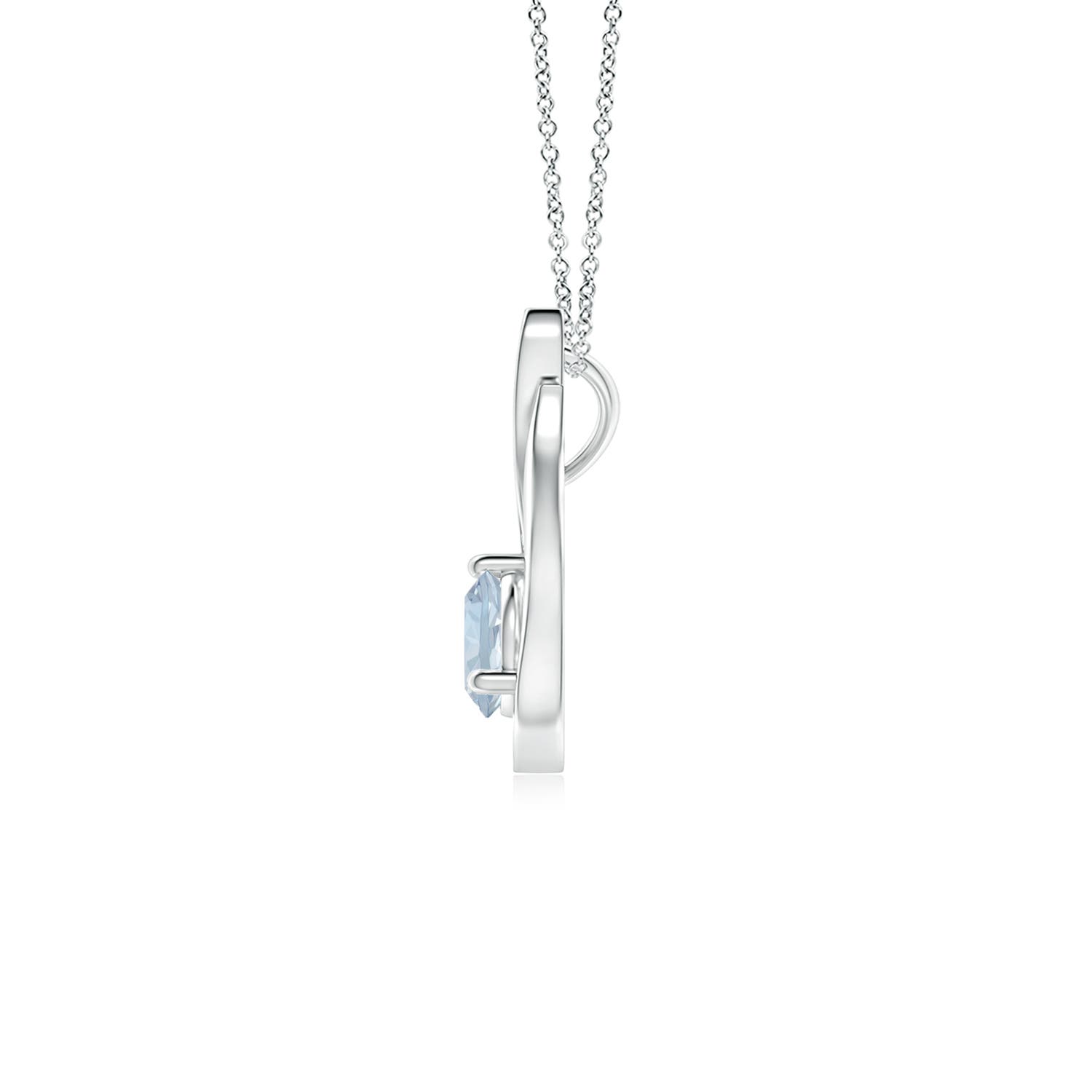 A - Aquamarine / 0.52 CT / 14 KT White Gold