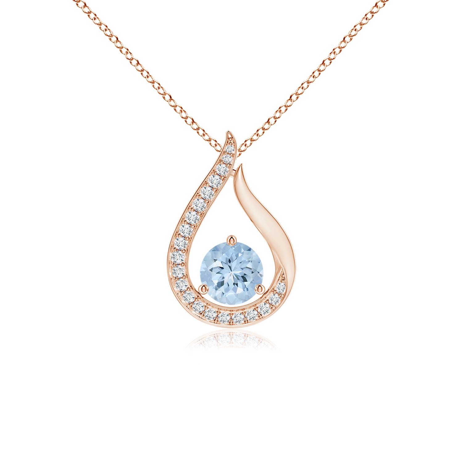 AA - Aquamarine / 0.52 CT / 14 KT Rose Gold