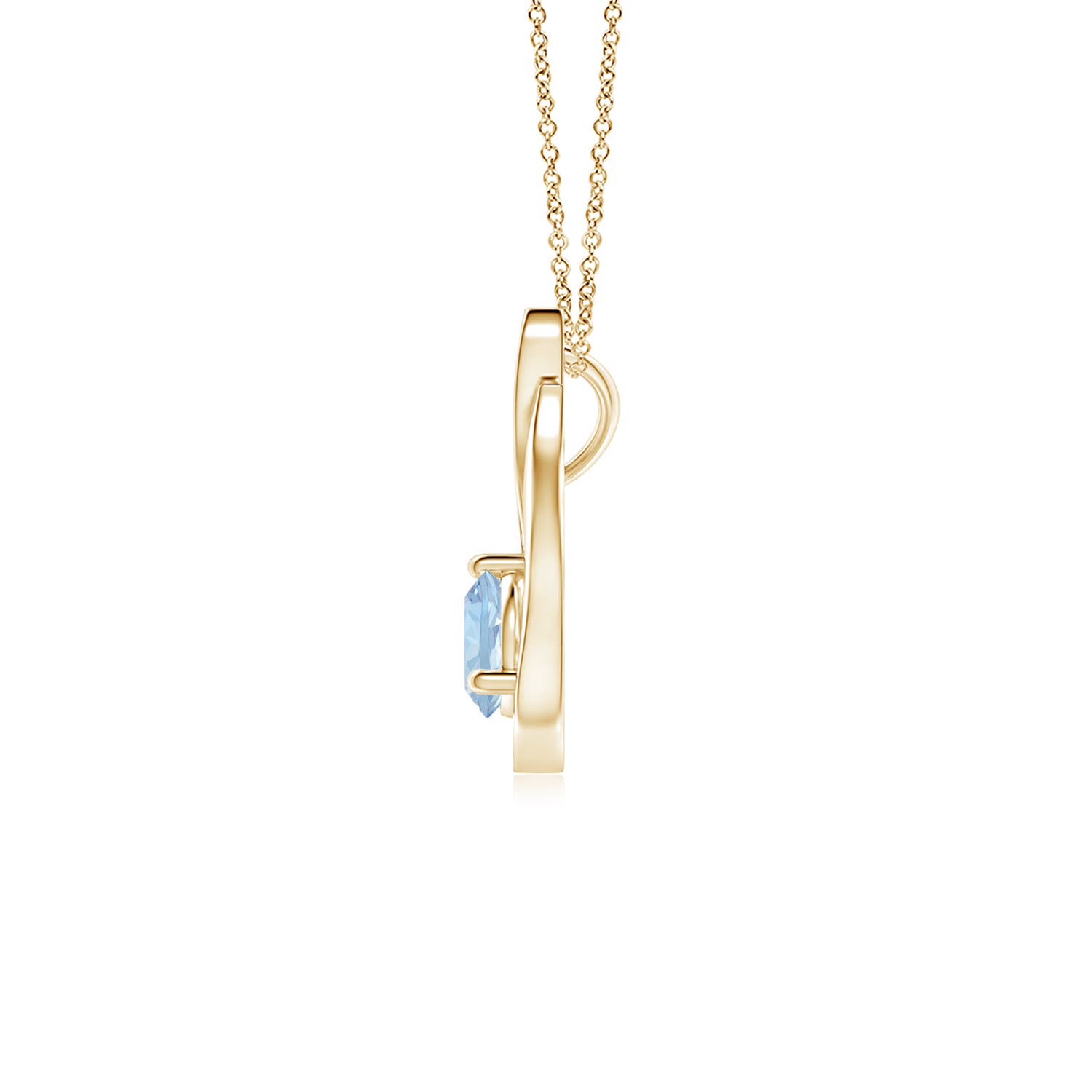 AA - Aquamarine / 0.52 CT / 14 KT Yellow Gold