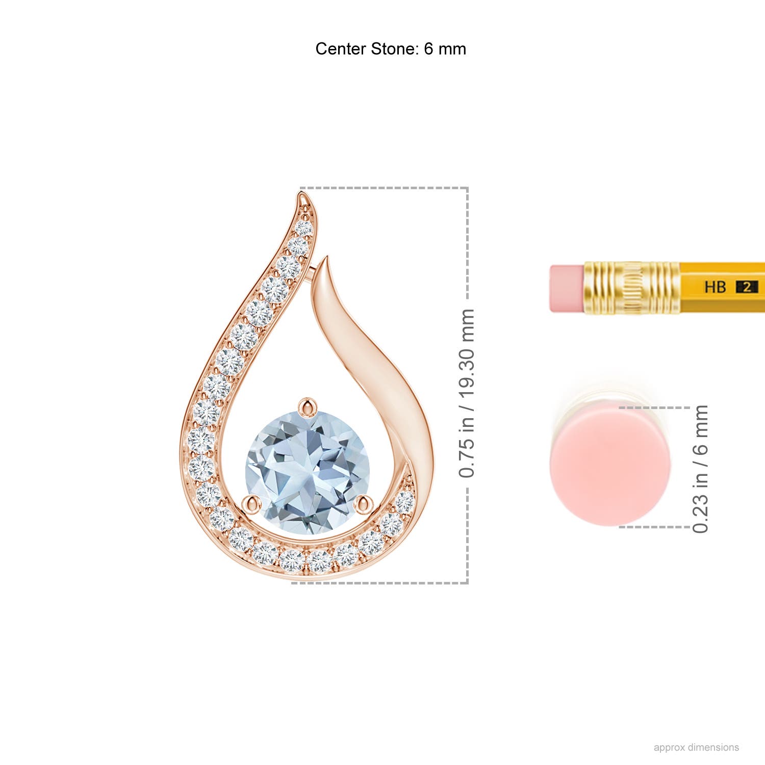 A - Aquamarine / 0.88 CT / 14 KT Rose Gold