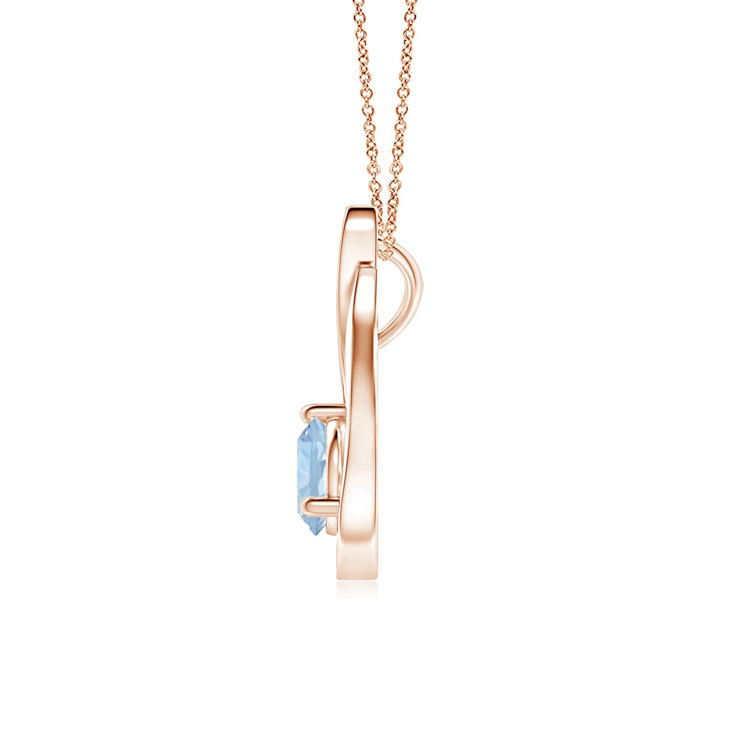 AA - Aquamarine / 0.88 CT / 14 KT Rose Gold