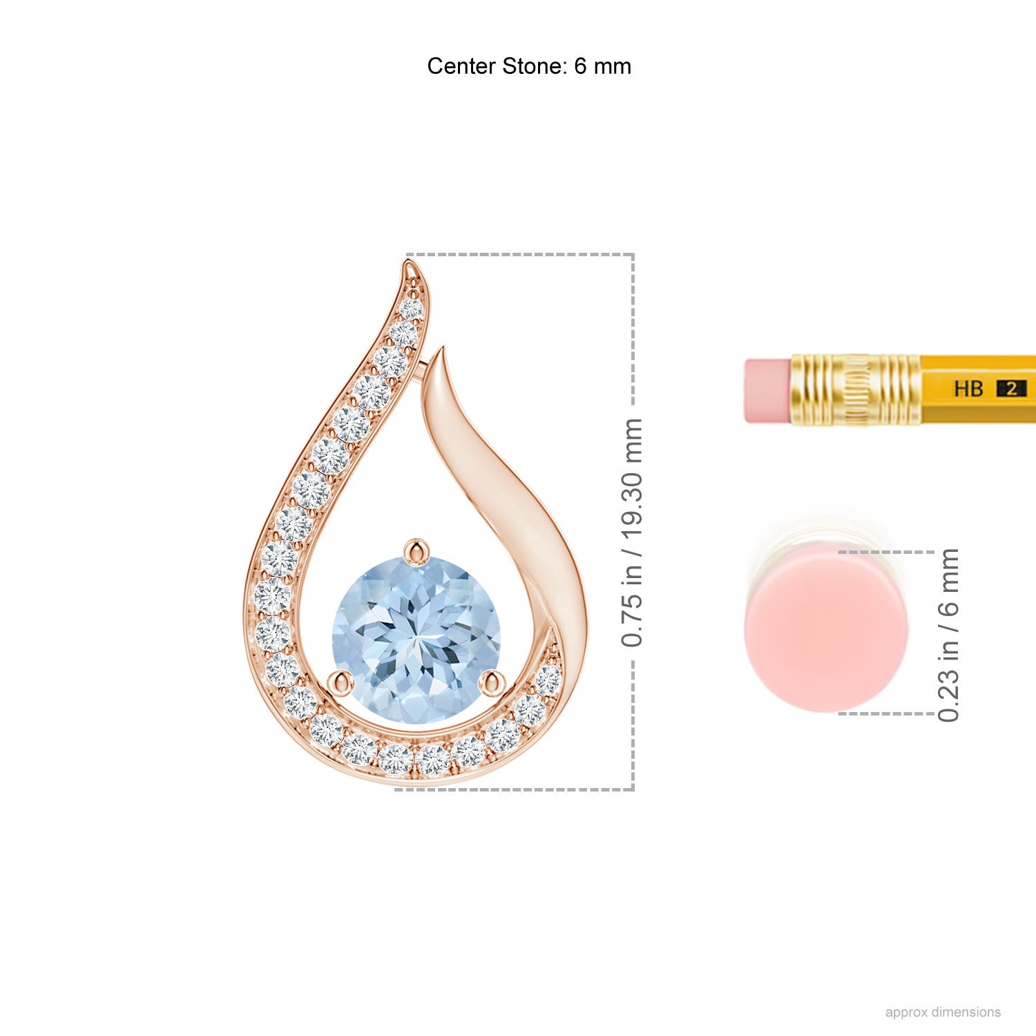 AA - Aquamarine / 0.88 CT / 14 KT Rose Gold