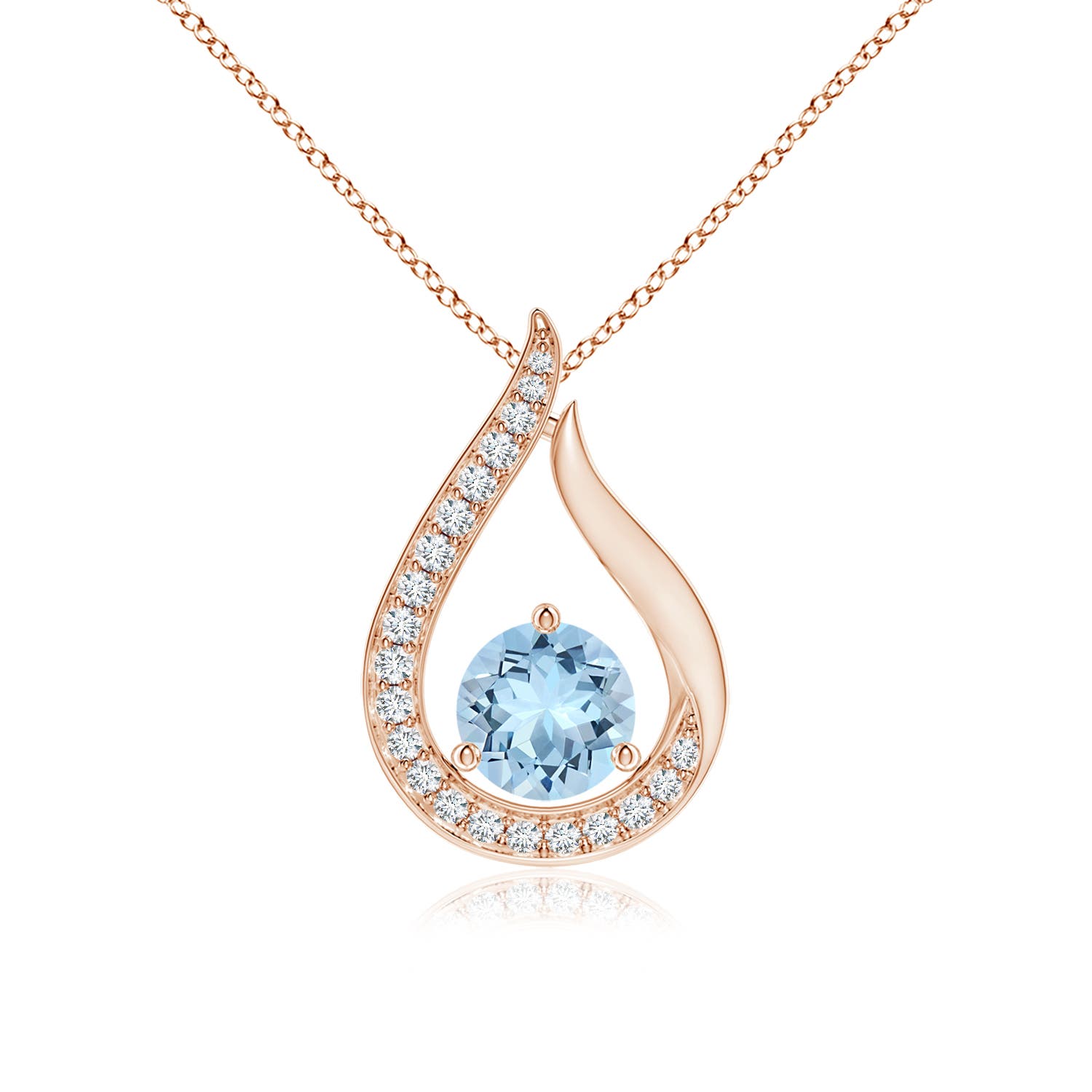 AAA - Aquamarine / 0.88 CT / 14 KT Rose Gold