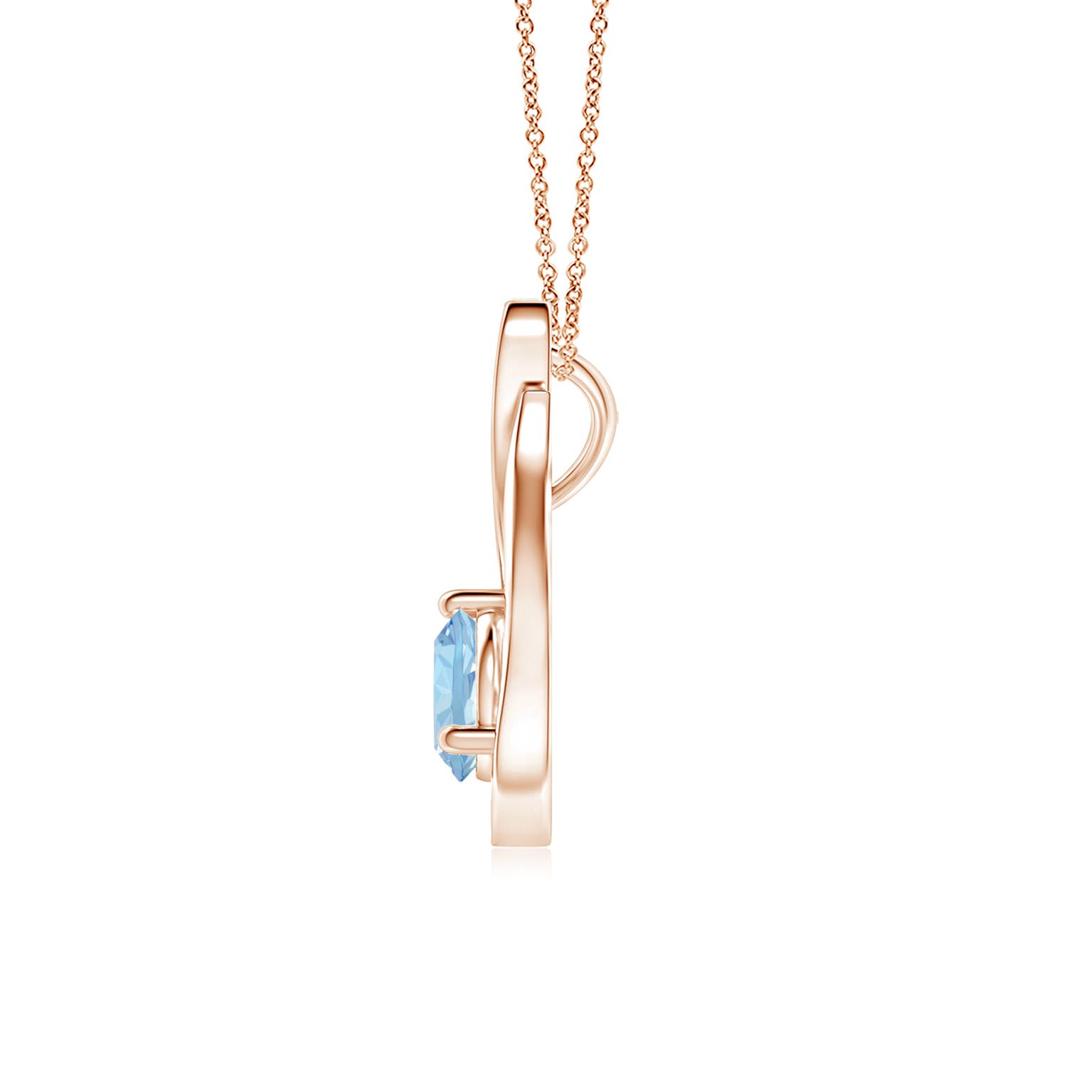 AAA - Aquamarine / 0.88 CT / 14 KT Rose Gold