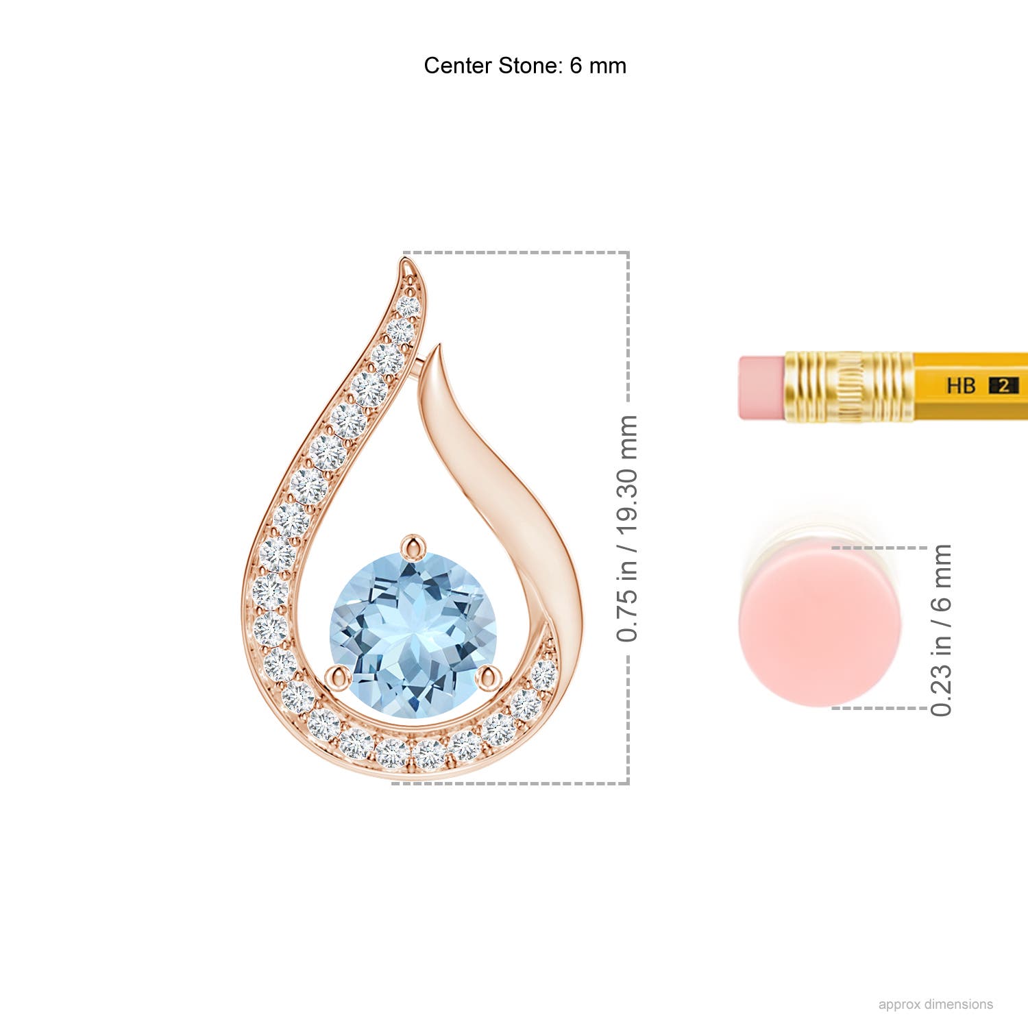 AAA - Aquamarine / 0.88 CT / 14 KT Rose Gold